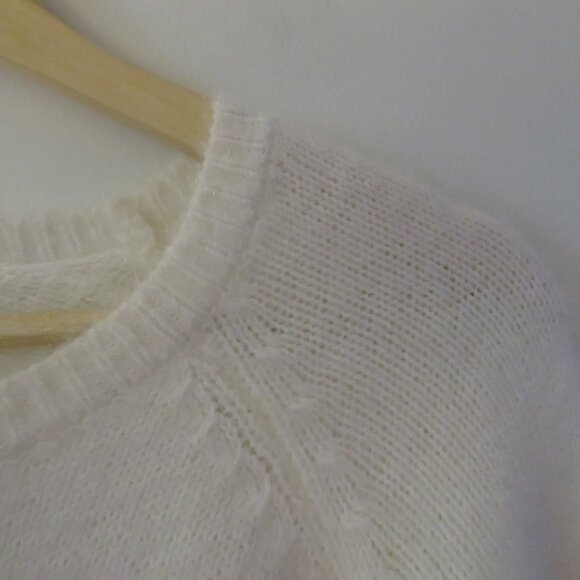 Z SUPPLY Alexa Eyelash Sweater in Vanilla Ice Neutral Lounge Soft - Size L - Picture 4 of 15